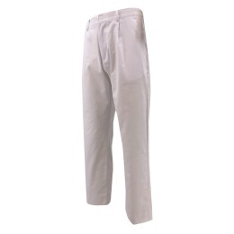 Customized pure white diagonal pants, waist elastic design, French coin pocket design H246 Customized pure white diagonal pants, waist elastic design, French coin pocket design H246